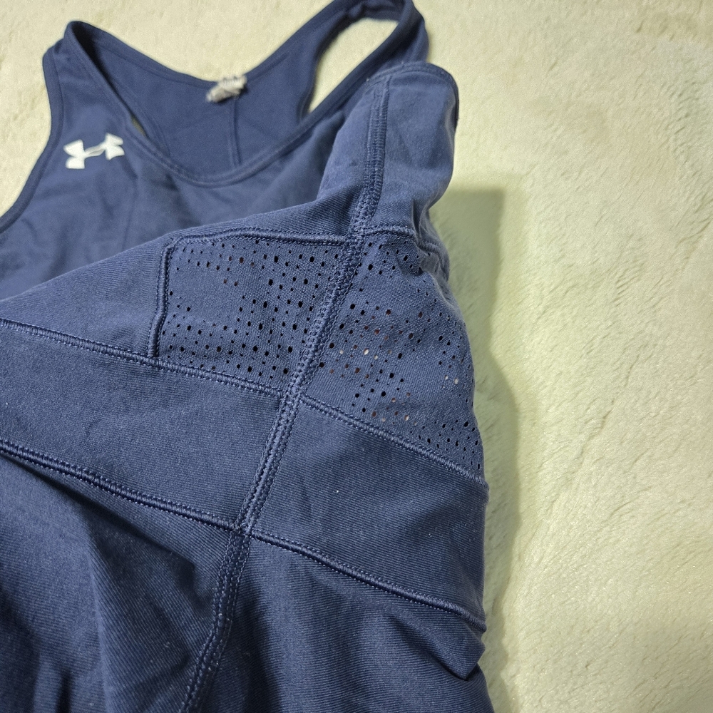 Under Armour Court Dress Tennis Golf Pickleball, navy racerback, M - Picture 4 of 16